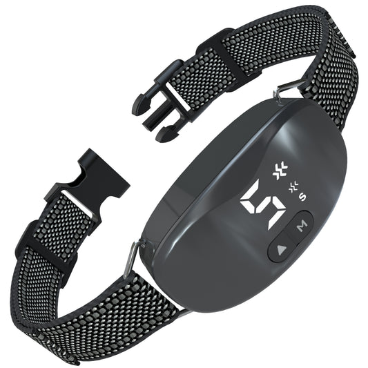 Collier Anti Aboiement Chien Automatique,Collier Vibrant,Noir-B658B