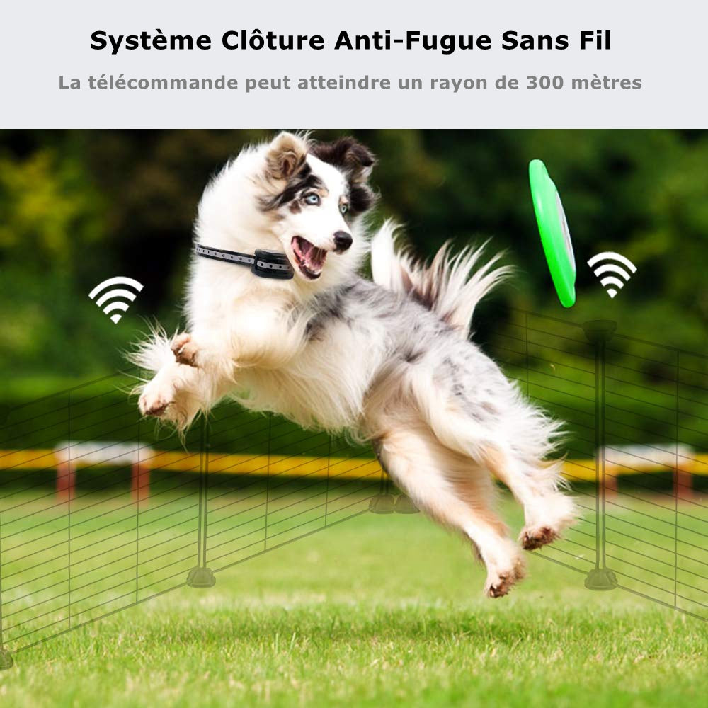 Clôture pour chiens sans fil GPS, système de clôture électrique